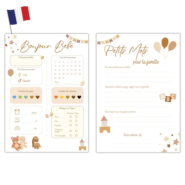 Carte pronostic Baby shower