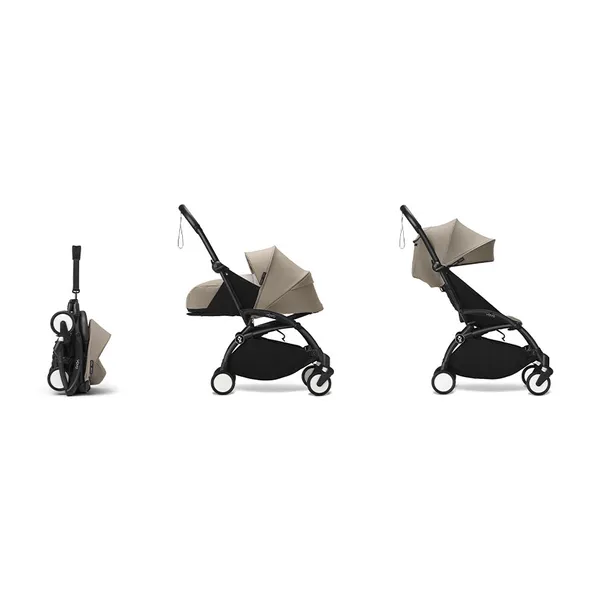 Poussette Stokke® YOYO³ de la naissance à 3 ans - cadre noir/taupe | Stokke