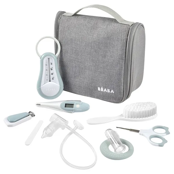 Trousse de toilette Nomade + 9 accessoires Green Blue | Beaba