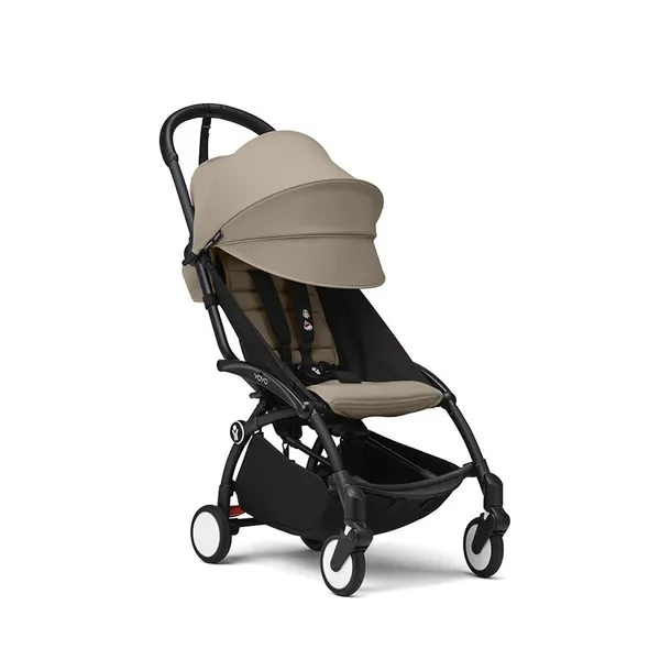 Poussette Stokke® YOYO³ à partir de 6 mois - cadre noir/taupe | Stokke