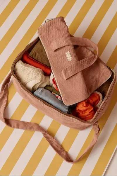 Grande valise en velours personnalisable - Petit Picotin