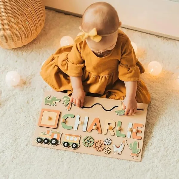 Puzzle Prénom Personnalisé en Bois pour Enfant