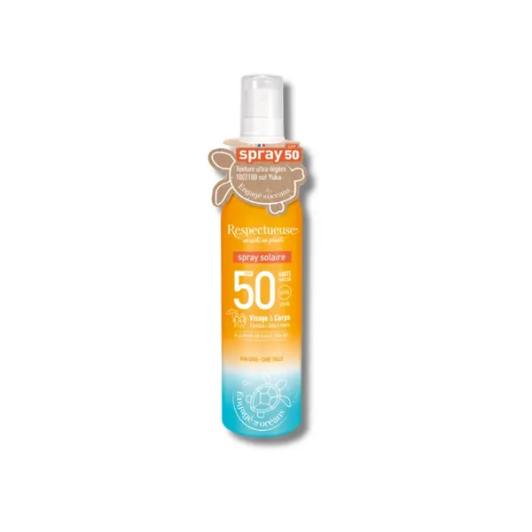 Respectueuse Spray Solaire SPF50 