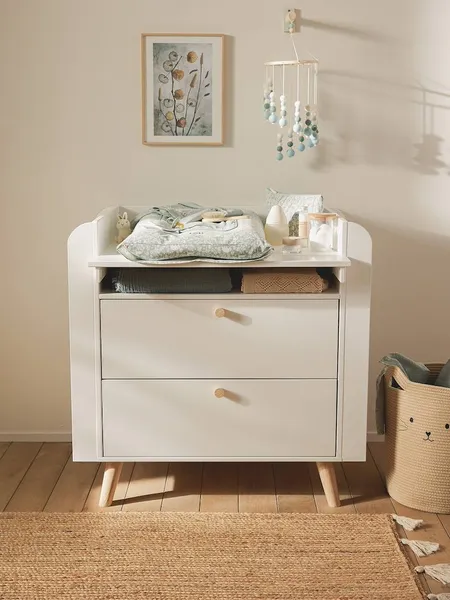 Commode à langer CONFETTI - blanc
